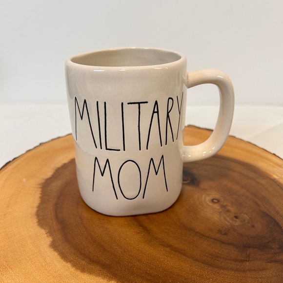 Rae Dunn Other - Rae Dunn White with Black Writing ‘Military Mom’ Mug‎ 16 ounces